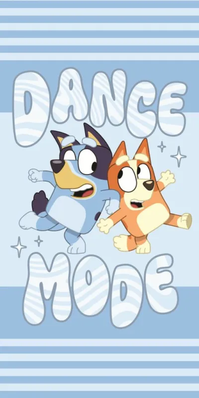 Outlet Bluey Dance Mode fürdőlepedő, strand törölköző 70x140cm