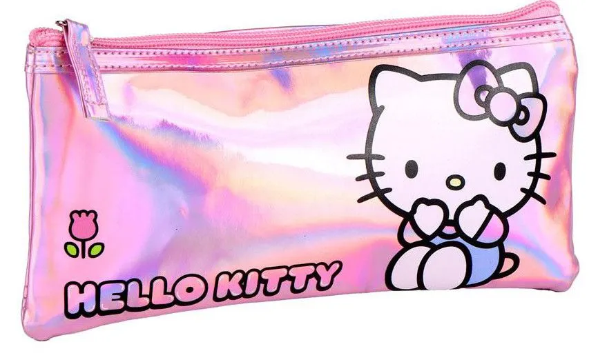 Szezonális akció Hello Kitty Pink Iridescent gyerek neszeszer, tolltartó
