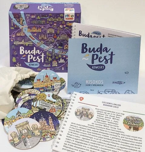 Olcsóbb Budapest kincsei - Ismeretterjesztő zsebkönyv & műemlékpárosító memória